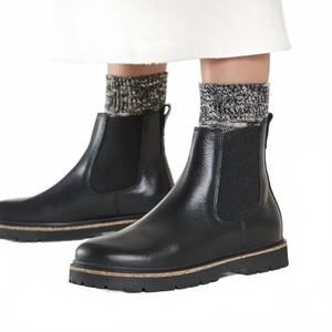 NEW BIRKENSTOCK women's highwood chelsea boot in black leather